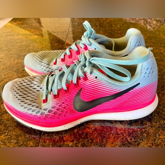 Nike Shoes - Nike Zoom Pegasus 34 Women's Running Shoes,Size 8, Pink & Light Blue, A+ Support